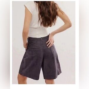 New Free People High Street Trouser Shorts-Storm Front size 6
